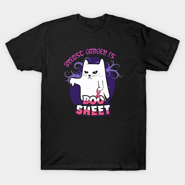 Breast Cancer Is Boo Sheet Halloween T-Shirt by Shaniya Abernathy